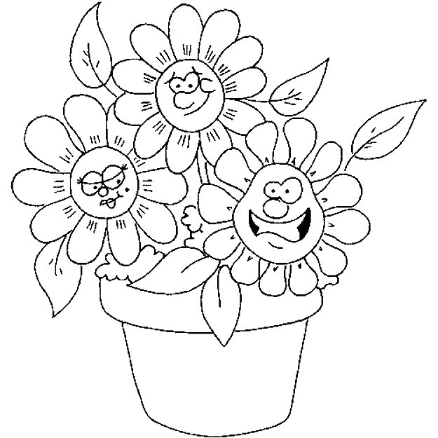 Plansa de colorat cu Flori 30 24